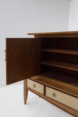 Side Cabinet in Leather and Brass attributed to Maxime-RCE-1777791