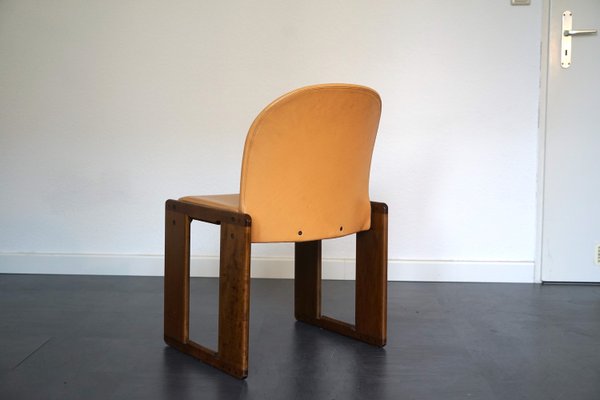 Side Chair in Cognac Leather by Tobia Scarpa for B&B Italia, 1970s-CIP-2023660