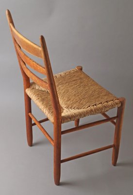 Side Chair with Raffia Seat, 1960s-ESB-1784362