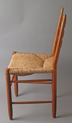 Side Chair with Raffia Seat, 1960s-ESB-1784362