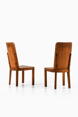 Side Chairs in Acid-Stained and Oiled Pine attributed to Axel Einar Hjorth, 1932, Set of 2-SC-2022137