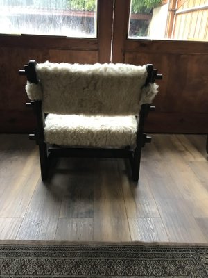 Side Chairs in Lambs Wool, Set of 2-OXJ-1188923