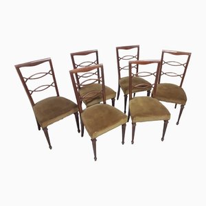 Side Chairs in Walnut, 1960s, Set of 6-AKA-1344182