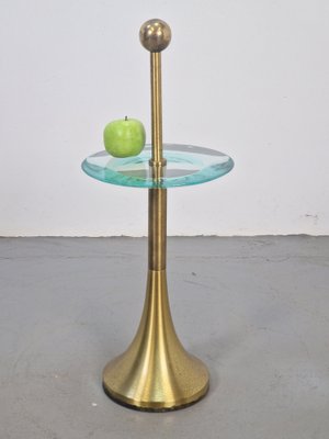 Side Table in Brass and Glass from Fontana Arte, Italy, 1960s-AXJ-1794314