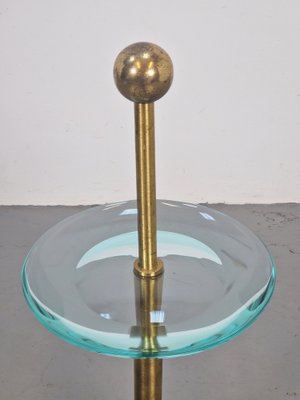 Side Table in Brass and Glass from Fontana Arte, Italy, 1960s-AXJ-1794314