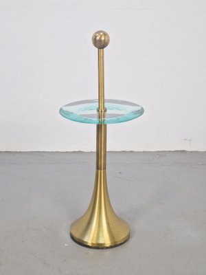 Side Table in Brass and Glass from Fontana Arte, Italy, 1960s-AXJ-1794314