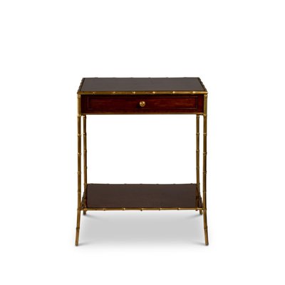 Side Table in Mahogany and Gilt Bronze, 1970s-CEJ-1700677