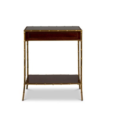 Side Table in Mahogany and Gilt Bronze, 1970s-CEJ-1700677