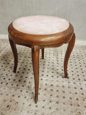 Side Table Plant Table with Marble, 1890s-IFQ-1794778