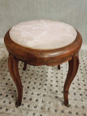 Side Table Plant Table with Marble, 1890s-IFQ-1794778