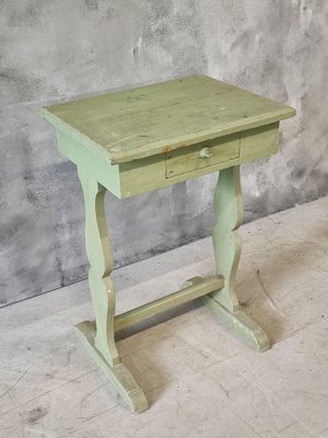 Side Table Wall Table in Mint Green, 1920s-IFQ-2028205