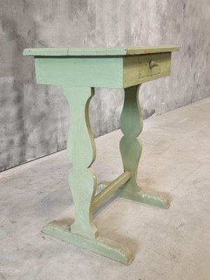 Side Table Wall Table in Mint Green, 1920s-IFQ-2028205