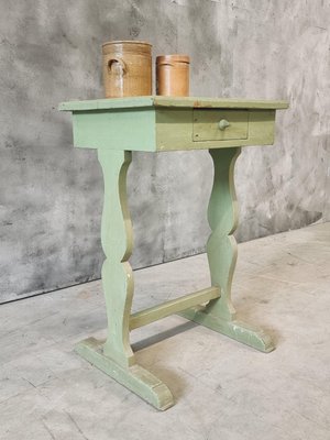 Side Table Wall Table in Mint Green, 1920s-IFQ-2028205