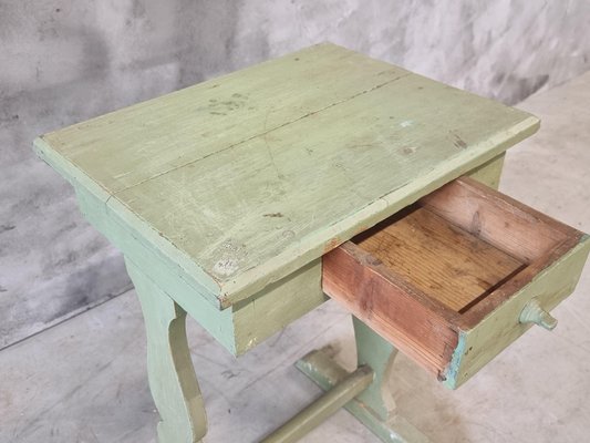 Side Table Wall Table in Mint Green, 1920s-IFQ-2028205