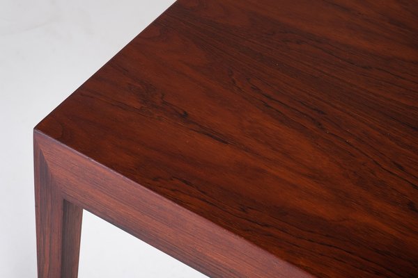 Side Table with Drawer in Rosewood by Severin Hansen for Haslev Møbelsnedkeri, 1950s-ZGQ-1289940