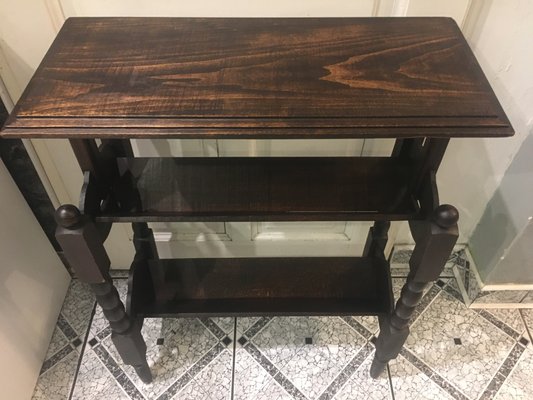 Side Table with Magazine Shelf, 1950s-WQQ-859490