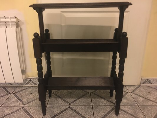 Side Table with Magazine Shelf, 1950s-WQQ-859490