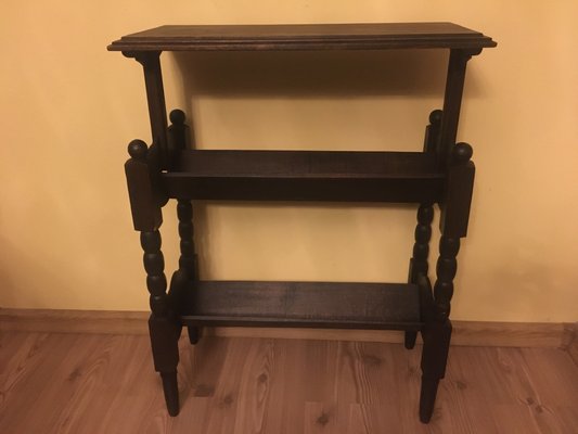 Side Table with Magazine Shelf, 1950s-WQQ-859490