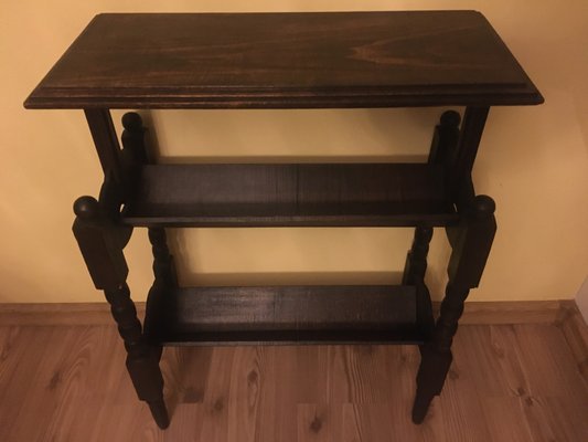 Side Table with Magazine Shelf, 1950s-WQQ-859490