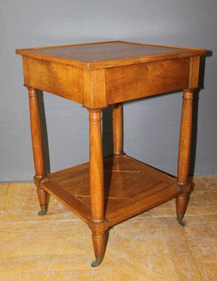 Side Table with Two Walnut Trays, 19th Century-BCR-1436047