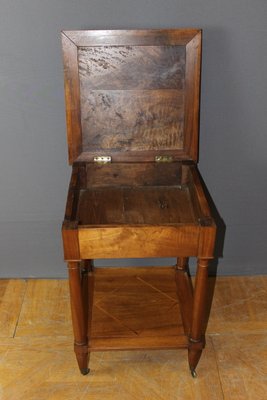 Side Table with Two Walnut Trays, 19th Century-BCR-1436047