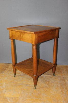 Side Table with Two Walnut Trays, 19th Century-BCR-1436047