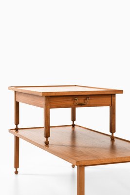 Side Tables in Mahogany, Walnut and Brass attributed to Josef Frank, 1950s, Set of 2-SC-2022129