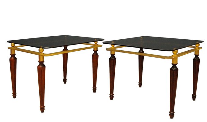 Side Tables with Glass Tops from Spiegel Parsol, Germany, 1970s, Set of 2-KDW-1806050