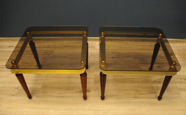 Side Tables with Glass Tops from Spiegel Parsol, Germany, 1970s, Set of 2-KDW-1806050