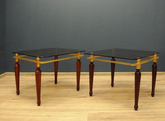 Side Tables with Glass Tops from Spiegel Parsol, Germany, 1970s, Set of 2-KDW-1806050