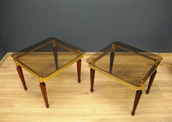 Side Tables with Glass Tops from Spiegel Parsol, Germany, 1970s, Set of 2-KDW-1806050