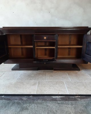 Sideboard attributed to Charles Dudouyt in Dark Oak, 1940s-TDA-1376459