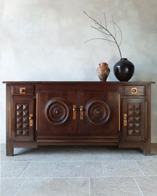 Sideboard attributed to Charles Dudouyt in Oak, 1940s-1950s-TDA-1376461