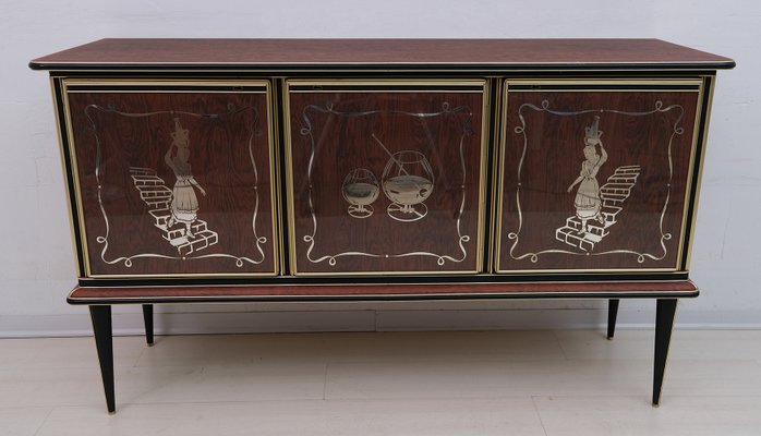 Sideboard / Bar Cabinet by Umberto Mascagni for Harrods of London, 1950s-FER-882644