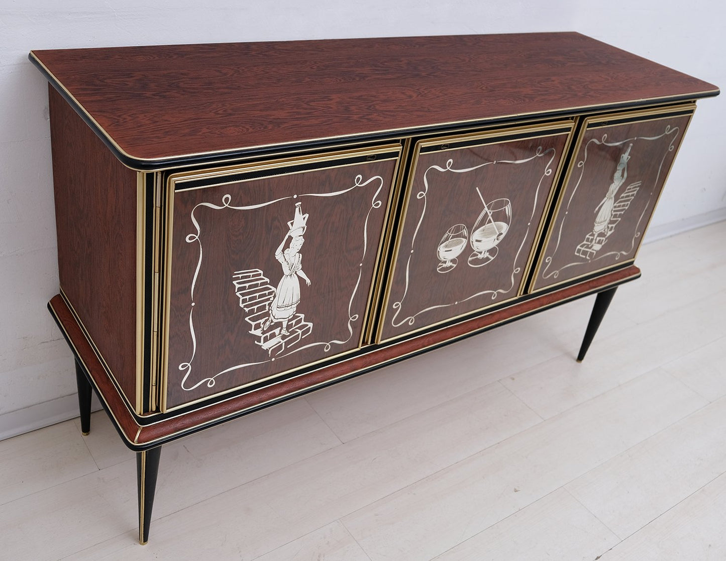 Sideboard / Bar Cabinet by Umberto Mascagni for Harrods of London, 1950s