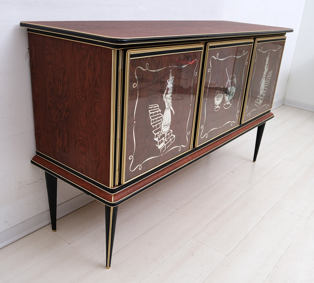 Sideboard / Bar Cabinet by Umberto Mascagni for Harrods of London, 1950s