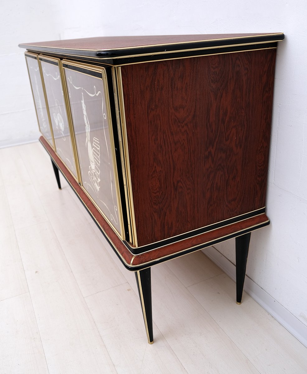 Sideboard / Bar Cabinet by Umberto Mascagni for Harrods of London, 1950s