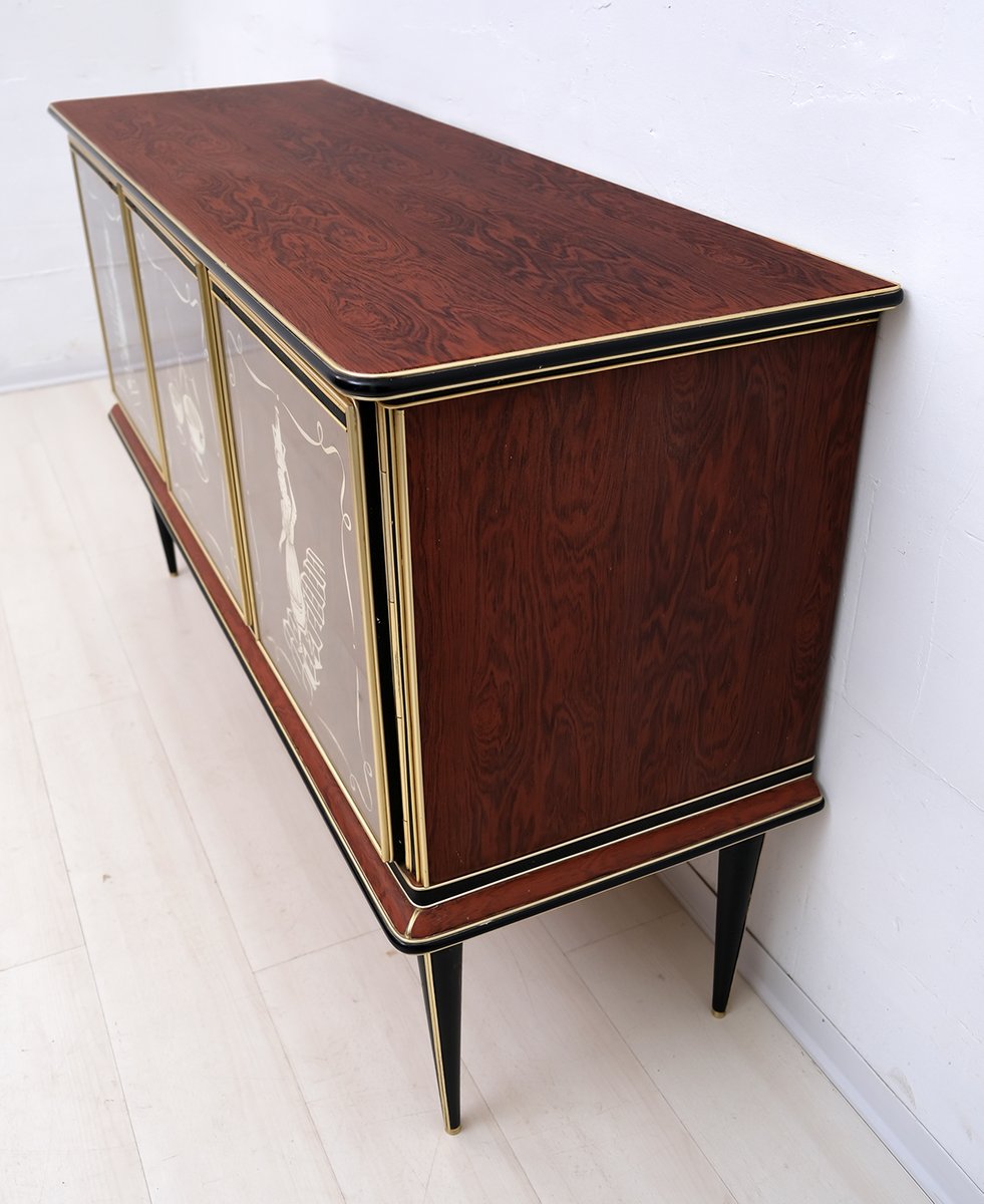 Sideboard / Bar Cabinet by Umberto Mascagni for Harrods of London, 1950s