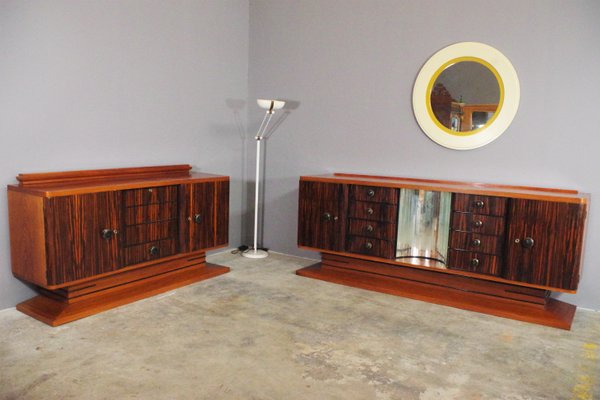 Sideboard in Ebony, 1940s, Set of 2-KNM-1150598