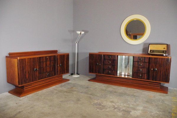 Sideboard in Ebony, 1940s, Set of 2-KNM-1150598