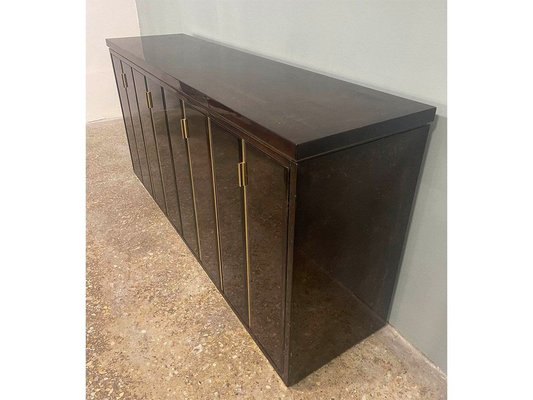 Sideboard in Lacquered Goatskin and Brass by Aldo Tura, 1960s-MSC-1795696