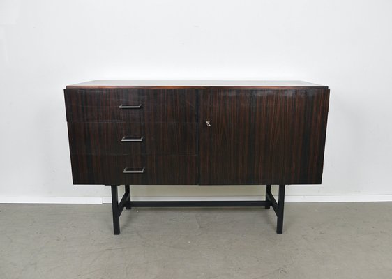 Sideboard in Macassar Wood on Black Square Frame, Germany, 1960s-JV-2034882