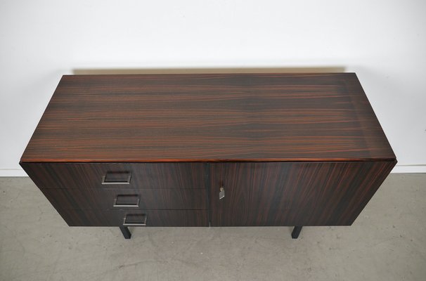 Sideboard in Macassar Wood on Black Square Frame, Germany, 1960s-JV-2034882