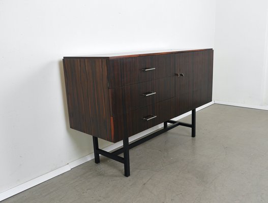 Sideboard in Macassar Wood on Black Square Frame, Germany, 1960s-JV-2034882