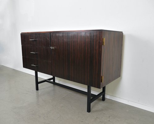 Sideboard in Macassar Wood on Black Square Frame, Germany, 1960s-JV-2034882