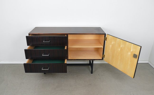 Sideboard in Macassar Wood on Black Square Frame, Germany, 1960s-JV-2034882