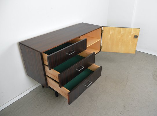 Sideboard in Macassar Wood on Black Square Frame, Germany, 1960s-JV-2034882