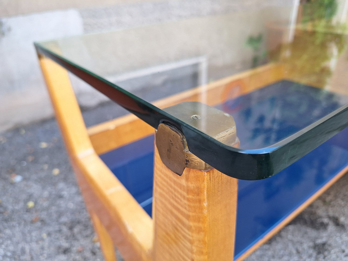 Sideboard in Maple Glass Tops by Nile Vittorio Dassi for La Permanente Mobili Cantù, 1950s