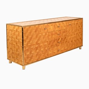 Sideboard in Pressed Bamboo and Brass 1975, 1970s-BAD-2035643