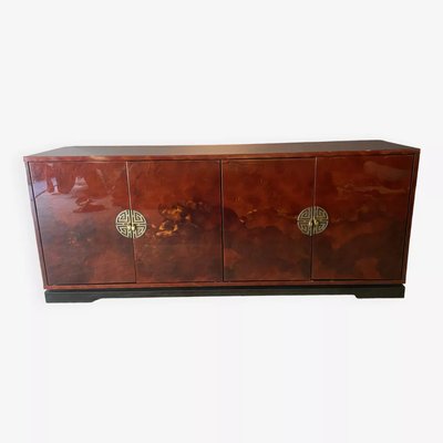 Sideboard in Red Lacquered Wood, 1970s-JG-1761027